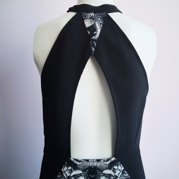 SILENCE + NOISE Halter Crepe Bodycon Dress Size 4 - Picture 3 of 6